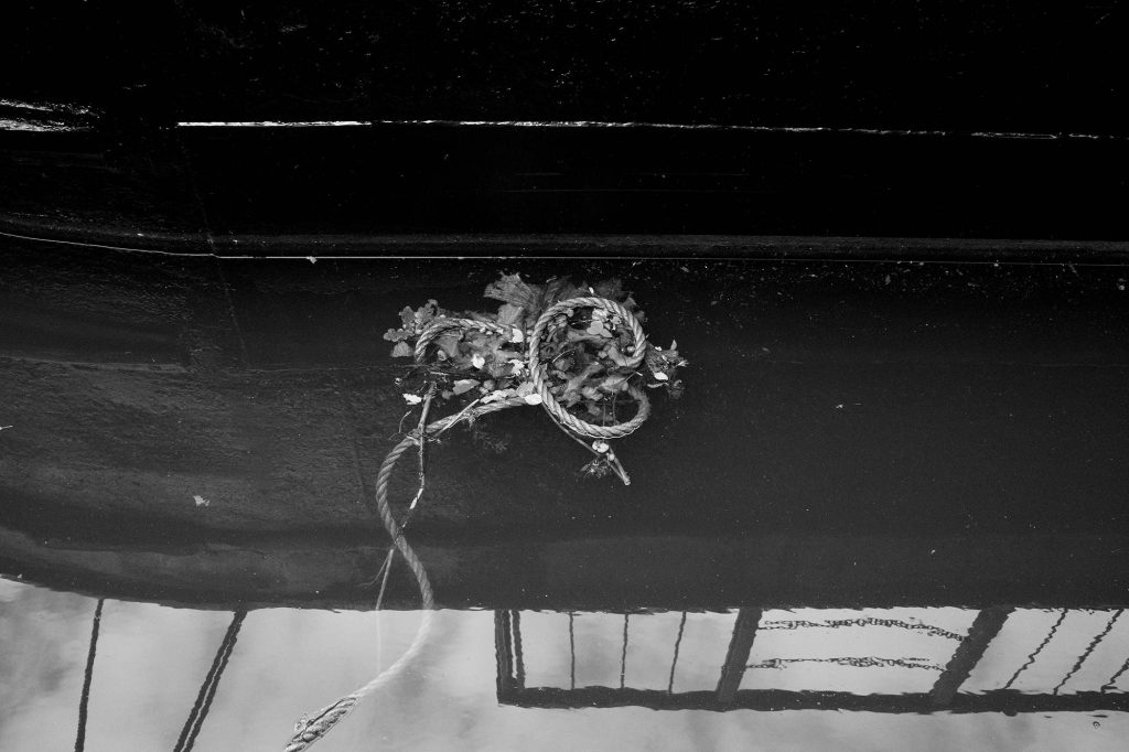 daytime monocrhome of water reflection
